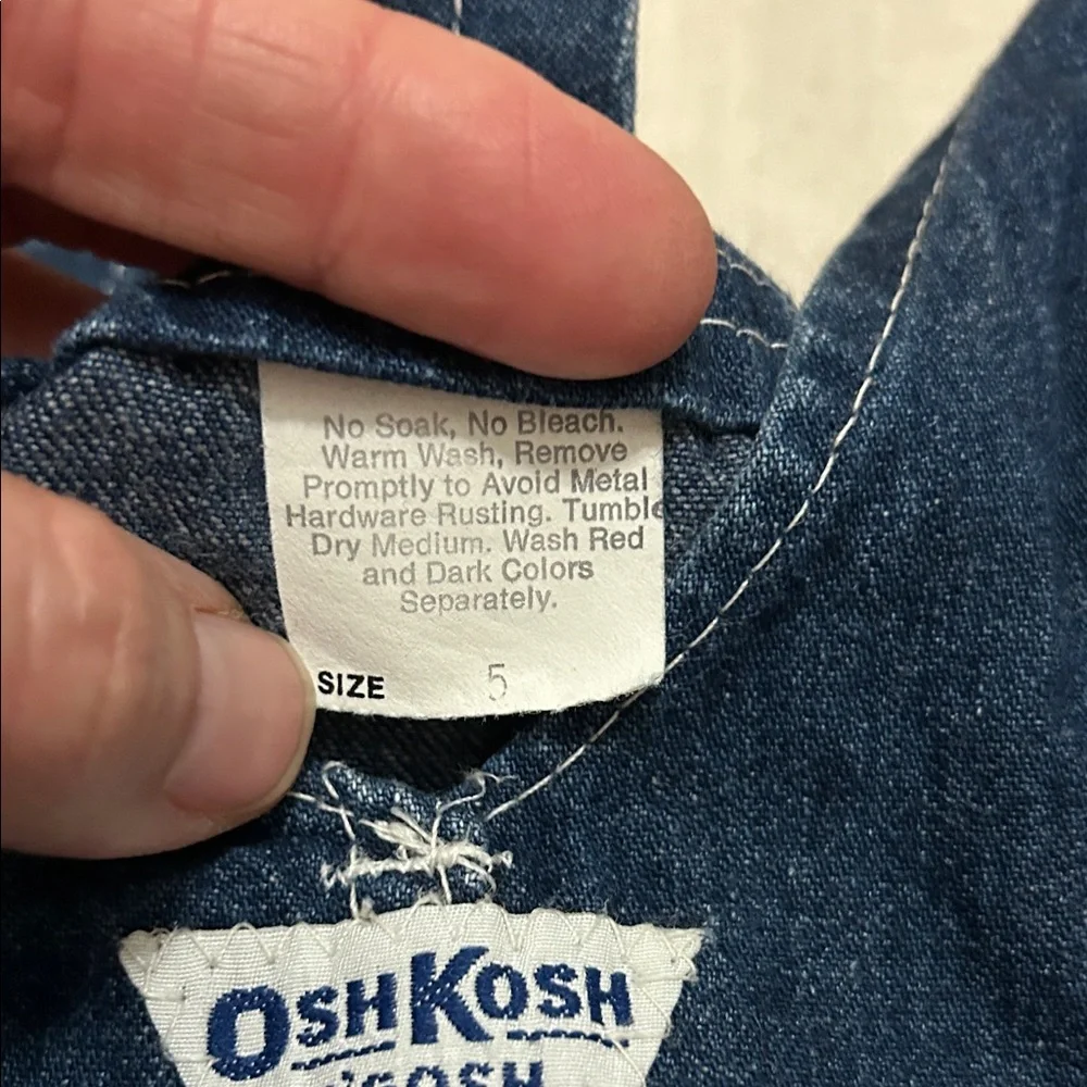 Vintage OshKosh B'gosh Dress Women’s/Youth 5 Blue Denim Overalls Western